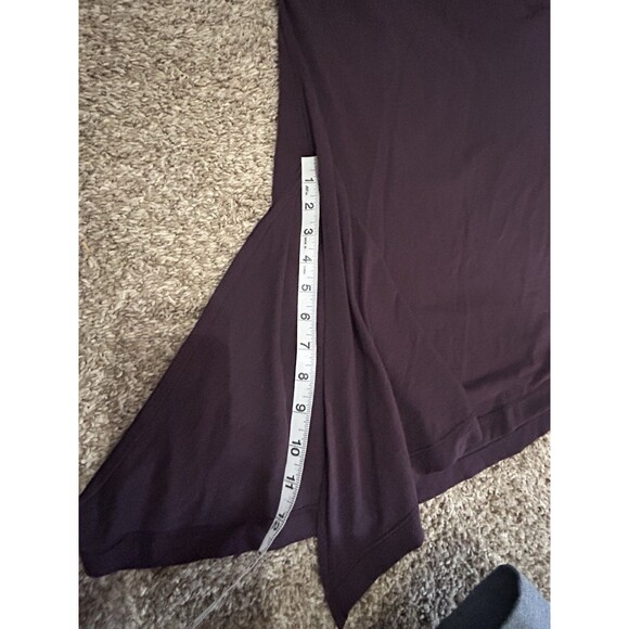 Lululemon L To The Point Long Sleeve Asymmetrical Tie T-shirt Plum No Tag - Picture 10 of 11